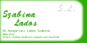 szabina lados business card